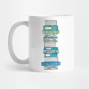 Aqua Botanical Books Mug